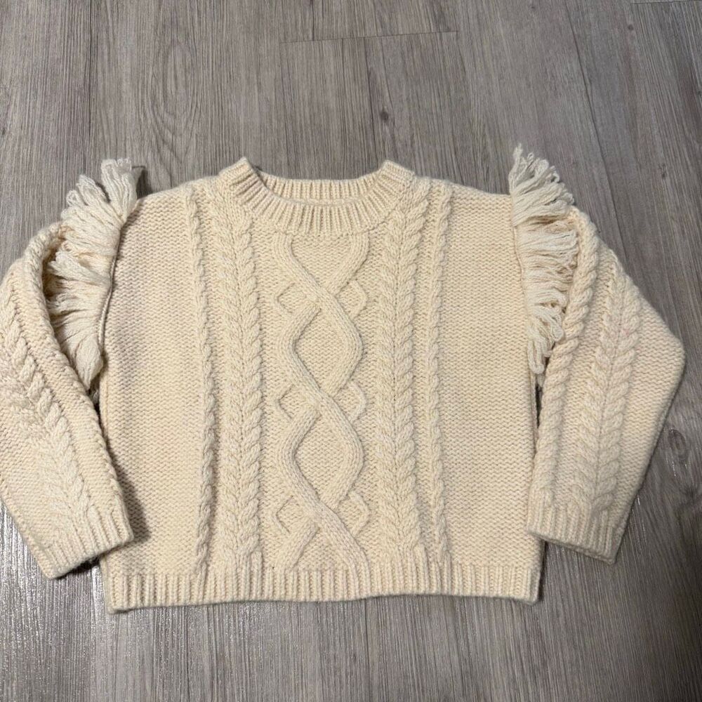 Louise Misha Sighina Jumper cream colored soft cable knit sweater size 4